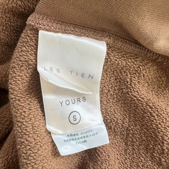 NWT $310 Les Tien Heavyweight Hoodie Size Small Men Faded Brown Brushed Fleece - Picture 12 of 13